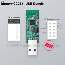 Itead SONOFF Dongle Zigbee CC2531 USB Dongle, модуль, голая плата, протокол упаковки, анализатор, интерфейс, ключ, модуль захвата пакетов Itead SONOFF Dongle Zigbee CC2531 USB Dongle, модуль, голая плата, протокол упаковки, анализатор, интерфейс, ключ, модуль захвата пакетов