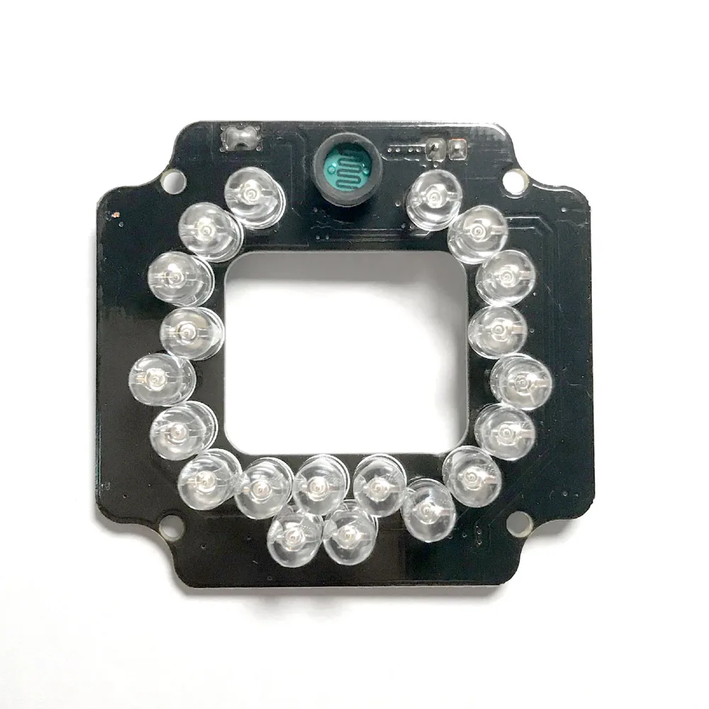 x10pcs 20 LEDs 5mm Infrared 90 Degrees Bulbs 850nm 20Leds IR Board Illuminator For CCTV Camera