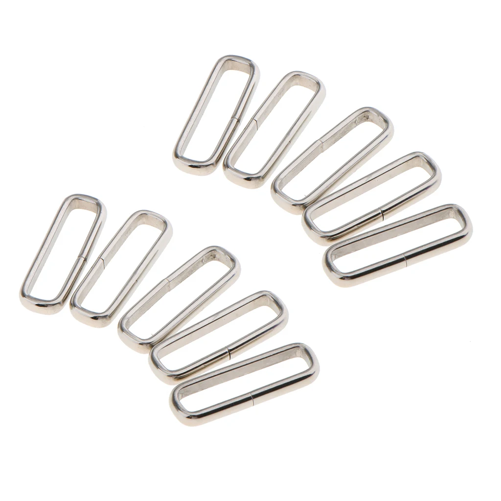 10 Pack Durable Stainless Steel Watch Band Watch Strap Loops Keepers 22mm 24mm - Wristwatch Band Parts for Nylon Watchbands