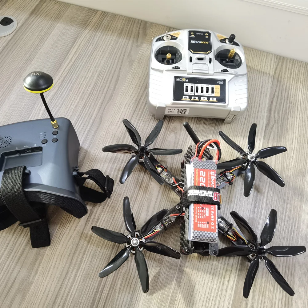 Hélice 504060 5x4x6 Six Pales 8 Pouces 5 Paires pour Drone