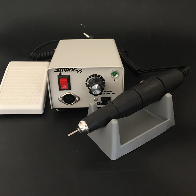 Günstige 1Set 65W Starke 210 102L griff STARKE 90 Nagel Bohrer Maschine Maniküre Pediküre Elektrische Datei Bit Nägel Kunst ausrüstung