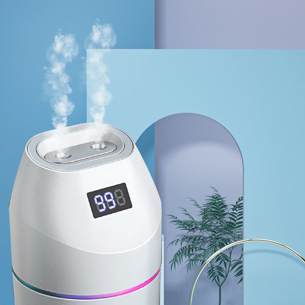 

Wireless Portable Humidifier USB Ultrasonic Aroma Diffuser 2000mAh Battery Rechargeable Humidifier with Atmosphere Lamp humidifi