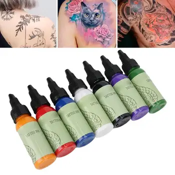 

7pcs Professional Tattoo Ink Set Long-Lasting Fast Coloring Tattoo Pigment (207.2ml) Permanent Makeup Microblading Pigment