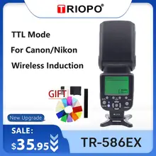 Triopo TR-586EX Wireless Mode TTL Speedlite Speedlight For Canon 5D Nikon D750 D800 D3200 D7100 DSLR Camera as YONGNUO YN-568EX