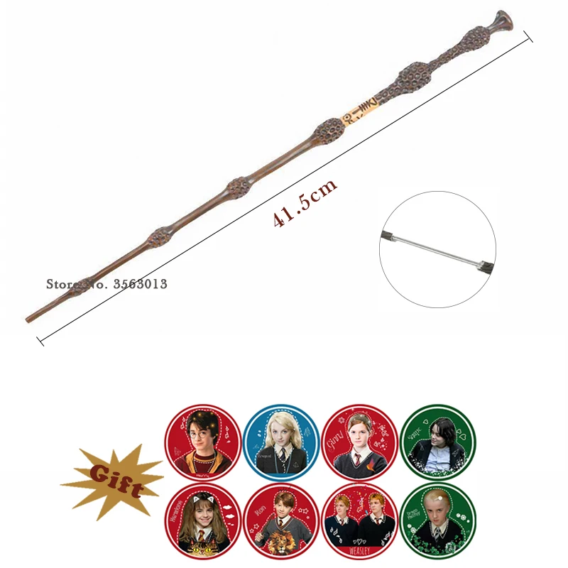 28 Kinds Potters Magic Wands Metal Core Dumbledore Harried Magical Wand Kid Toy No Box with Harry Series Stickers as Gift