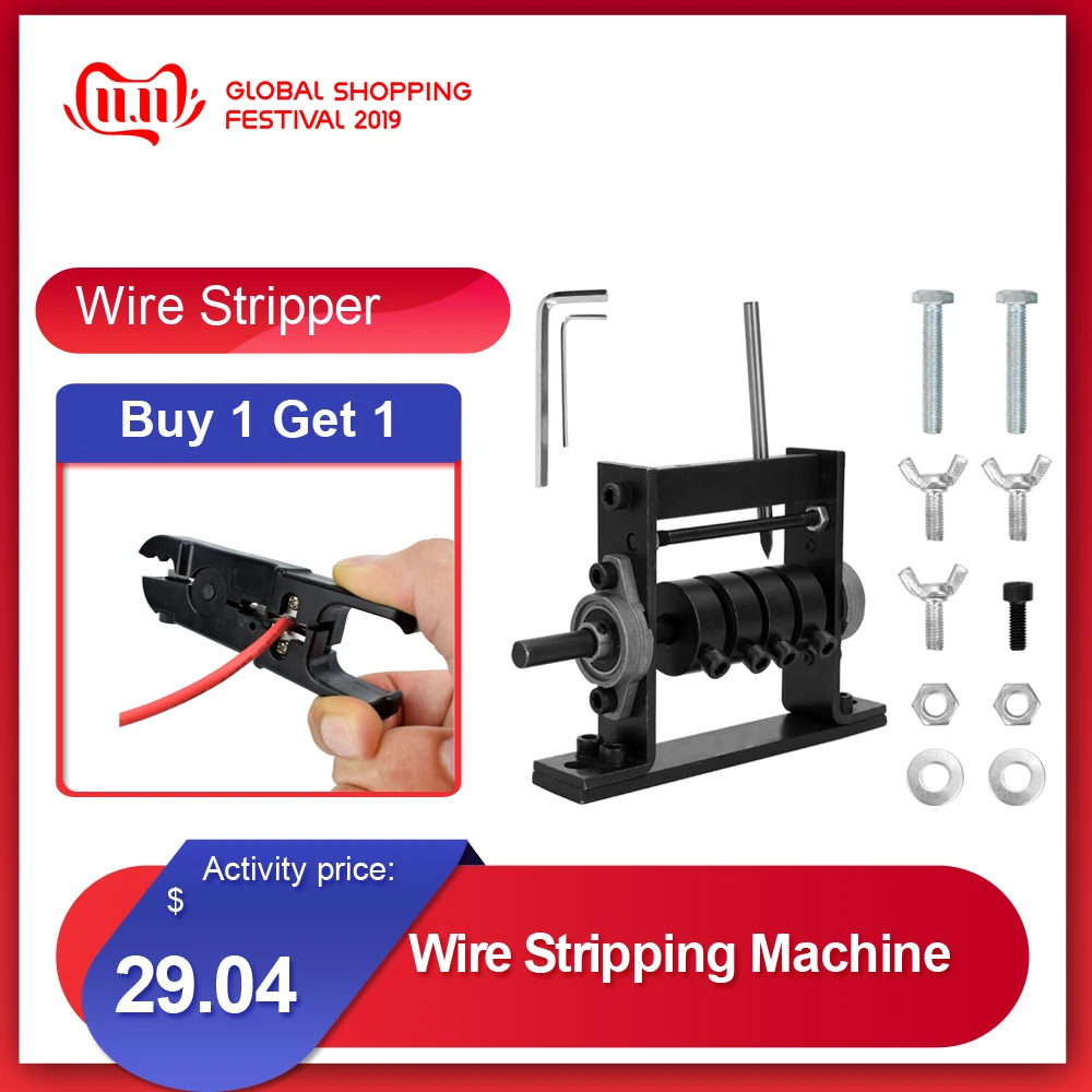 

Manual Wire Stripping Machine Scrap Cable Peeling Machines Tools Kit Stripper for 1-30mm Hand Tool Can Connect Hand Drill