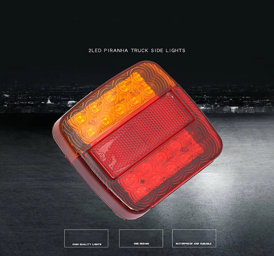 Nlpearl 1pcs Car Light Assembly 26LED Rear Tail Light for Trailers Waterproof Stop Warning Lights For Car Truck Caravan ATV 12V