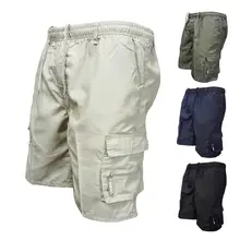 Aliexpress - Casual Summer Men Solid Color Multi-pockets Drawstring Baggy Cargo Shorts Pants Multi-pockets Drawstring Cargo Shorts Pants