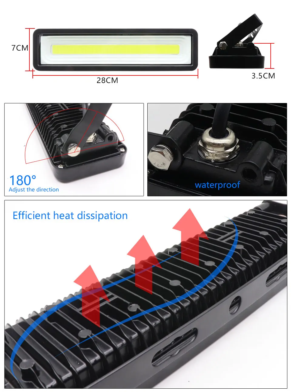 Projector Led Lamp Led Flood Light IP65 Fixtures 50W Waterproof H0b377b429f6d423eb9e1bb546998d299T