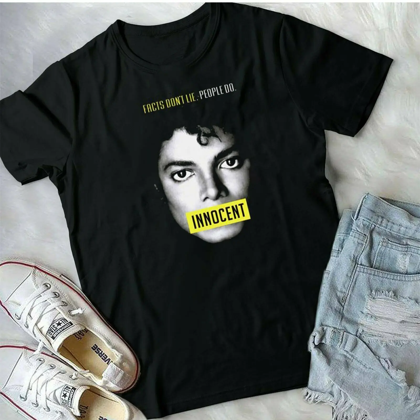 

New Michael Jackson Innocent T-Shirt Vintage 1982 Mens T-Shirt S-3Xl 2019 Unisex Tee
