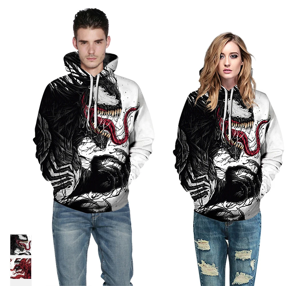 

Explosion digital printing Hoodie couple long-sleeve Sweatshirt loose fashion Anime hooded pullover men women Hip Hop streetwear