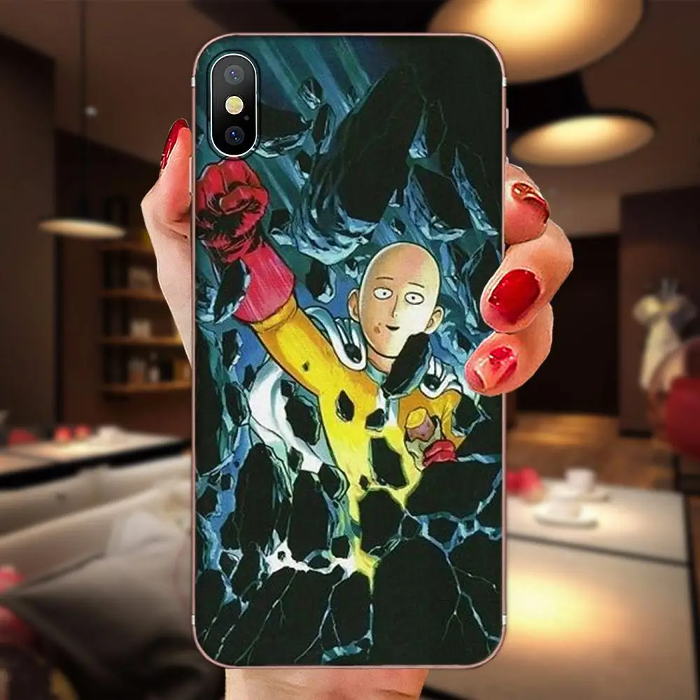 Мягкий ударопрочный ТПУ для Apple iPhone 4, 4S, 5, 5C, 5S, SE, 6, 6 S, 7, 8, 11 Plus, Pro X, XS, Max, XR, One Punch Man, мультфильм - Цвет: as picture