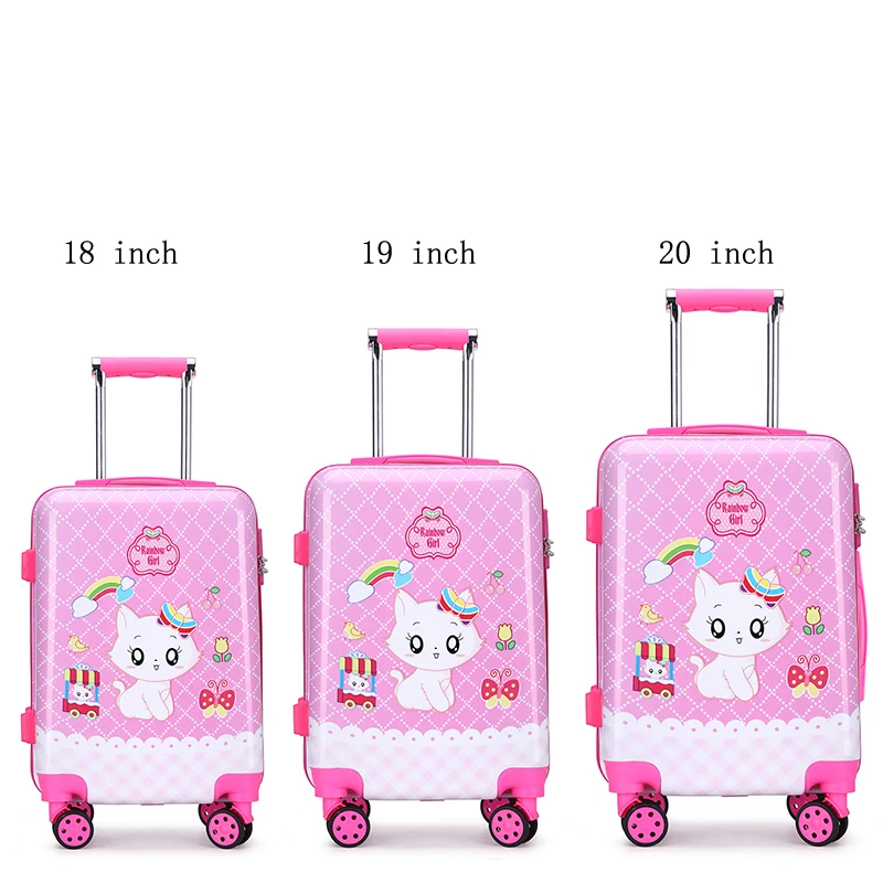 Мультяшный Детский чемодан, чемодан для каюты, 18''19-дюймовый чемодан на колесиках 20/22 '', чемодан для путешествий с колесами, милая детская сумка для девочек