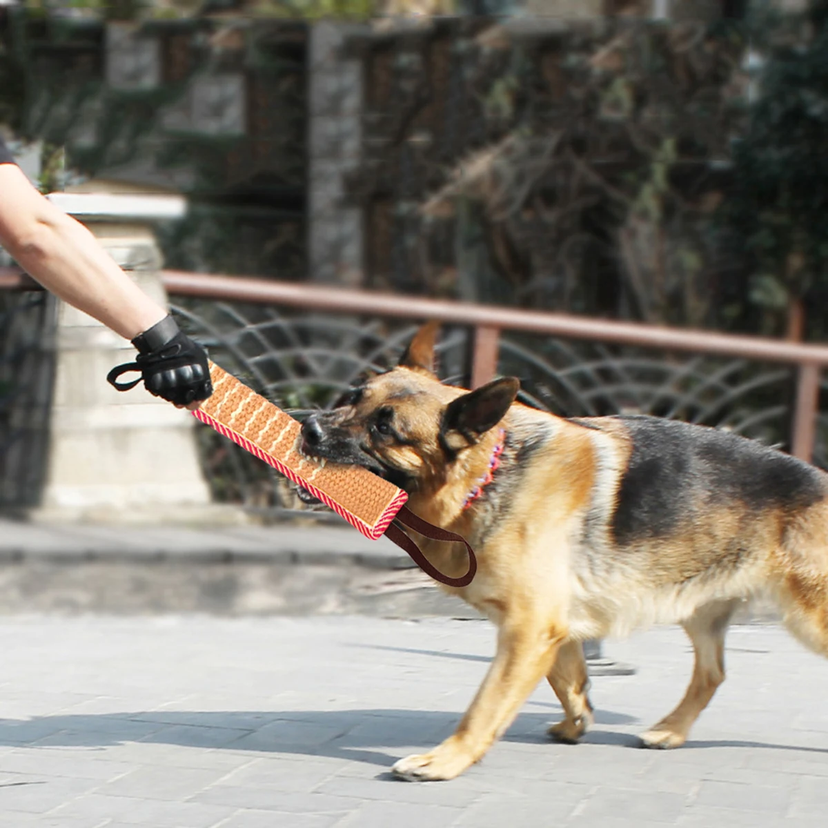 Игрушка-Буксир для укуса собаки из джута K9, игрушка-буксир с двумя ручками для взрослых собак, щенков, зубов, здоровых для собак, тренировочная игра для домашних животных, 2 размера