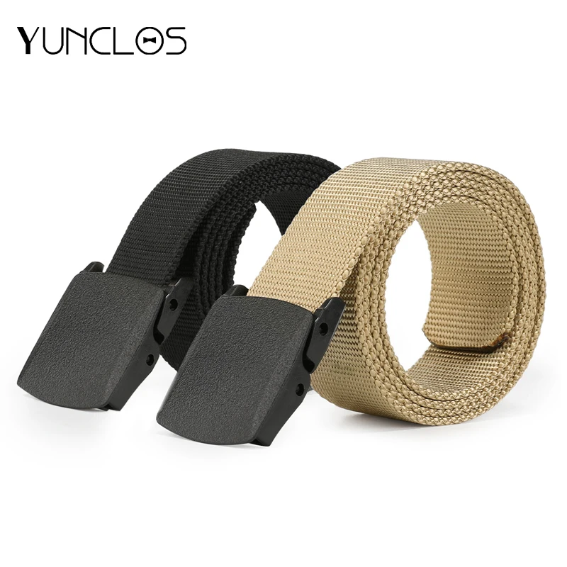 

Military Canvas Belts for Men Canvas Belt Automatic Buckle Khaki Black Canvas Belts for Jeans