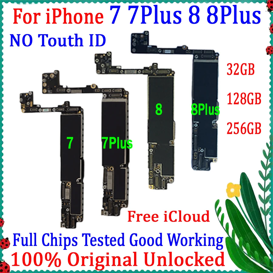 Материнская плата для iphone 7 Plus 8 без Touch ID оригинальная разблокированная