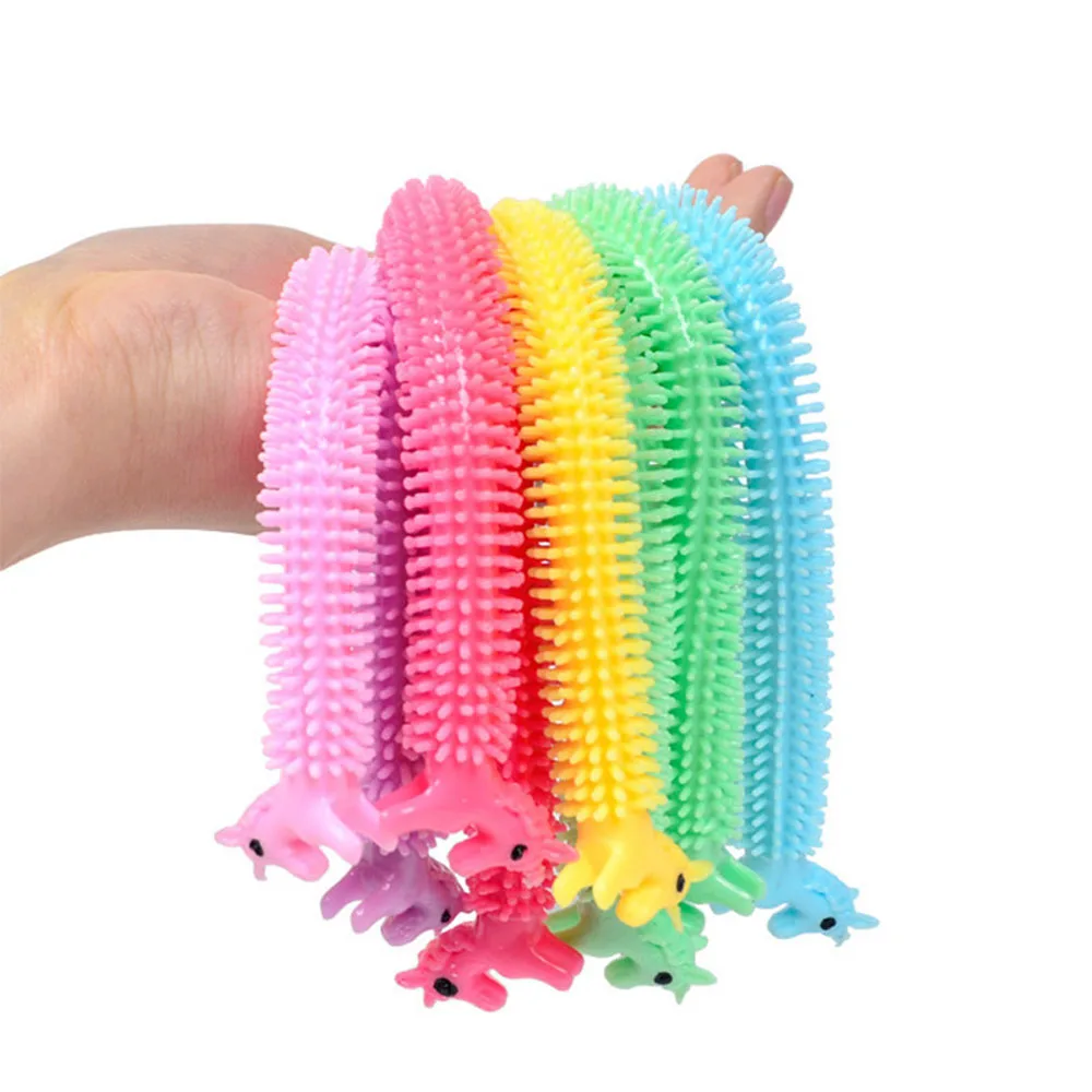 16 Knots Worm Squishy Fidget Toy Tangle Stretchy Strings Monkey Noodles Therapy Set Anti-Stress Squeeze Toys for Autism Kid | Игрушки и