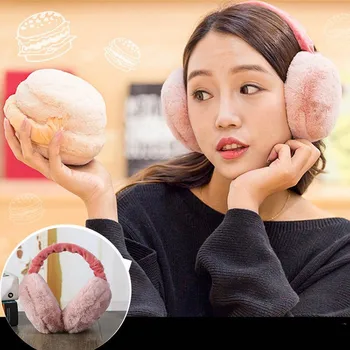 

Earmuff Plush Warm Foldable Solid Color Gift For Winter Women Lady Sport Outdoor FEA889