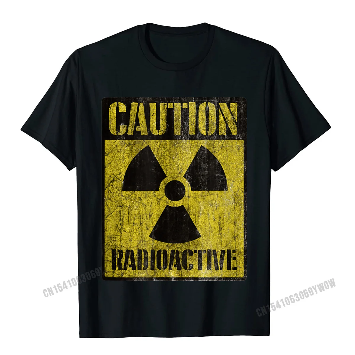 Printing T-shirts Hip Hop Crewneck Normal Cotton Men Tops Tees Funny Short Sleeve Tee Shirt Free Shipping Grunge Caution Radioactive T Shirt - Distressed T-Shirt__1098 black