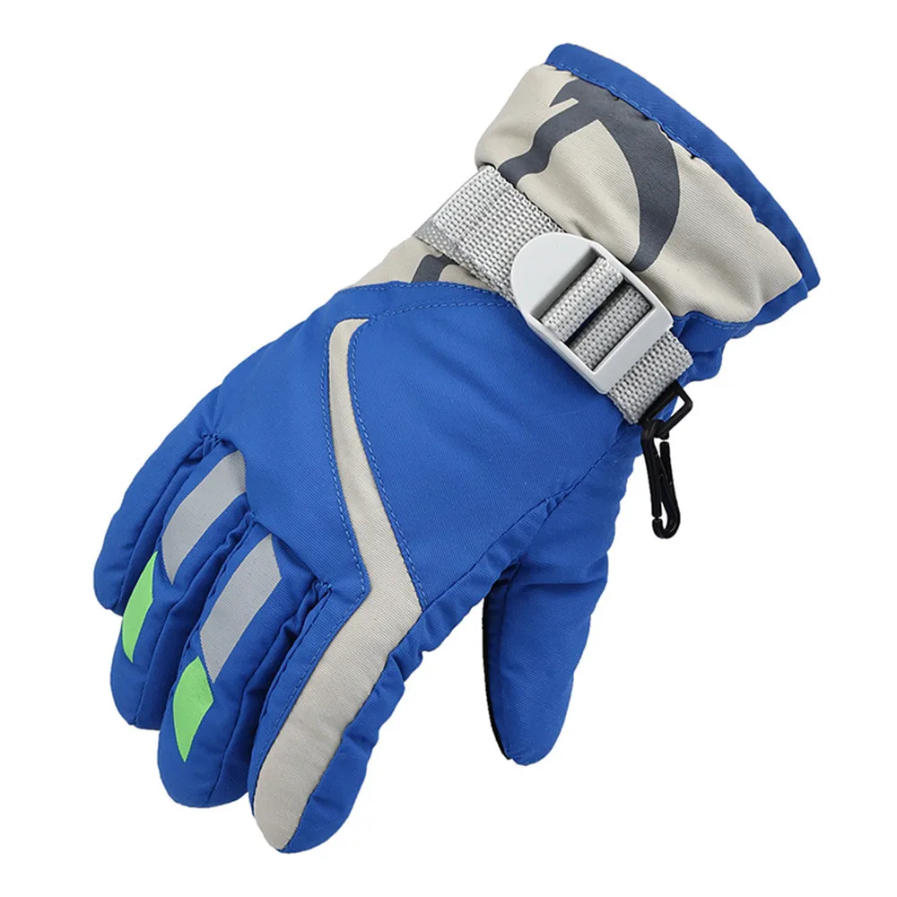 Горячая Распродажа, 1 пара детских зимних лыжных перчаток, теплые ветрозащитные водонепроницаемые регулируемые перчатки для сноуборда, альпинизма, снега, сноуборда, лыжные спортивные перчатки