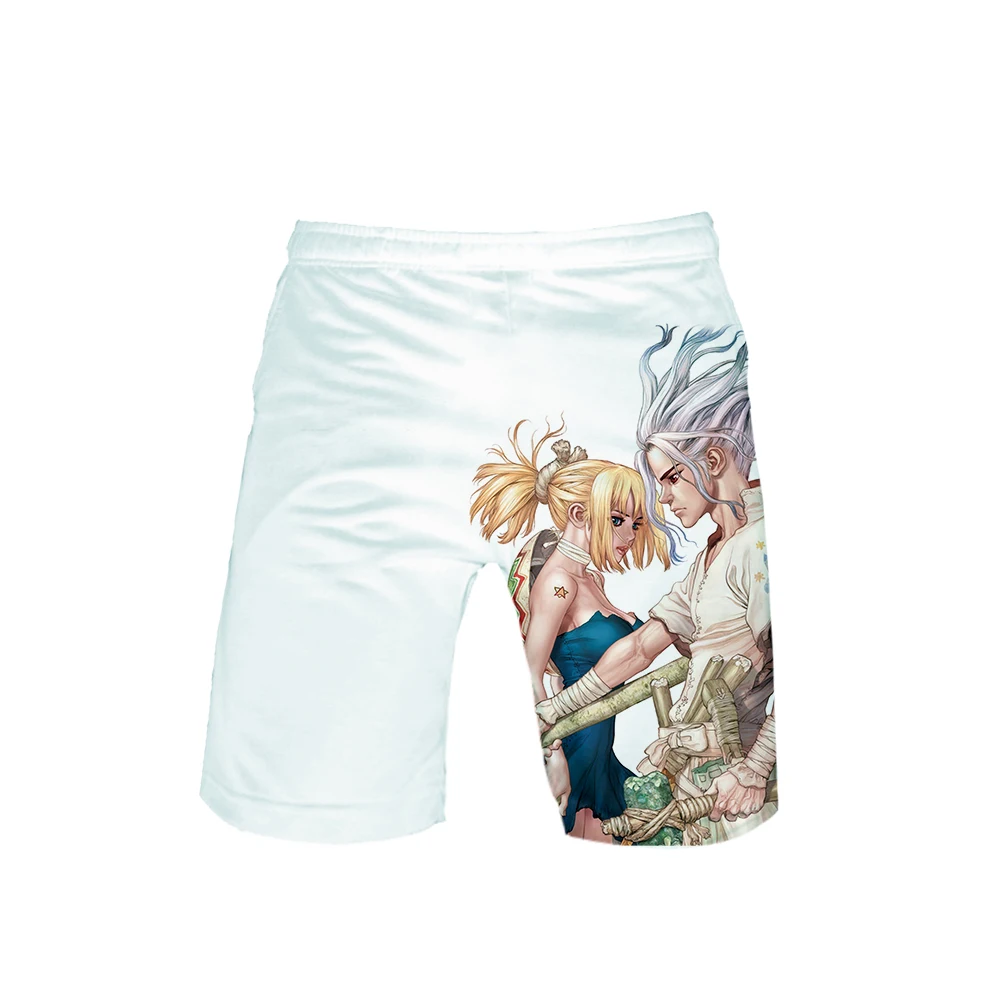Dr. stone/3D пляжные модные крутые летние шорты с рисунком из мультфильма, повседневные популярные шорты для улицы, Мужские штаны, хипстер, Новинка