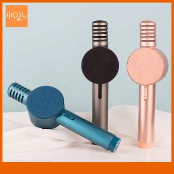 

Xiaohou Handheld Microphone Audio Wireless Bluetooth Karaoke Fashion Multi-Scenario Use studio record Speaker