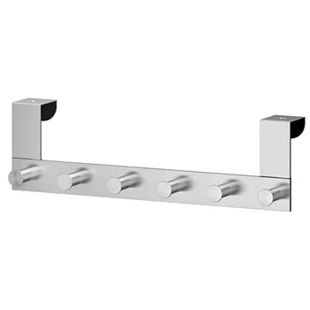 

Stainless Steel Clothes Hat Hook Bar Removable Door Back Rack Hanger Bathroom