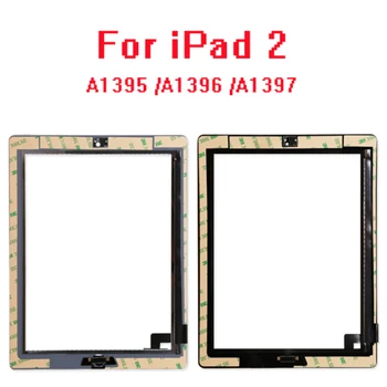 

30Pcs/lot For iPad 2 Touch Screen Glass Digitizer Replacement + Home Button+adhesive+camera+hold A1395 A1396 A1397 Assembly