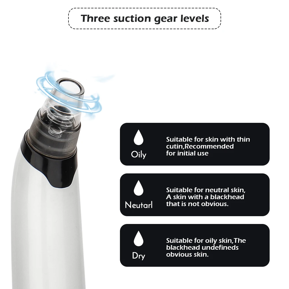 Blackhead Remover Pore Vacuum Cleaner Electric Heating Face Massage Acne Black Dots Black Head Extractor Skin Care Tool