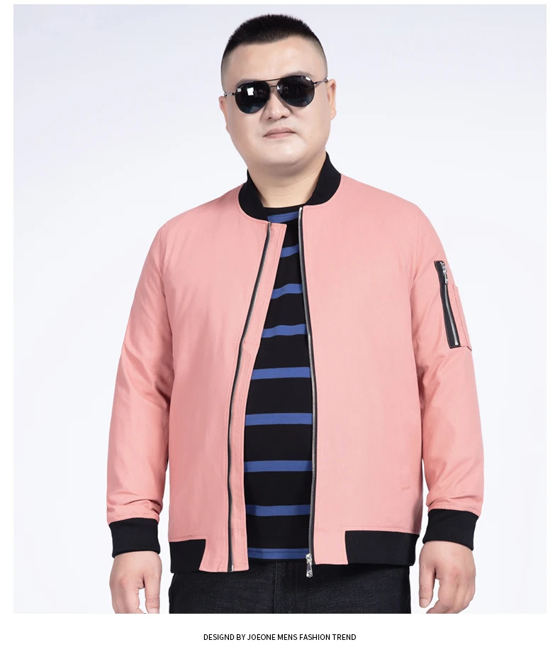 10XL 8XL 6XL 5XL мужские весенне-летние куртки повседневные тонкие мужские ветровки Куртка-бомбер для колледжа розовая ветровка Hommes университетская куртка