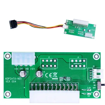 

PC Desktop ATX 24Pin Dual PSU Power Supply Sync Starter Extender Cable for BTC Miner BTC Mining Expanded Ded
