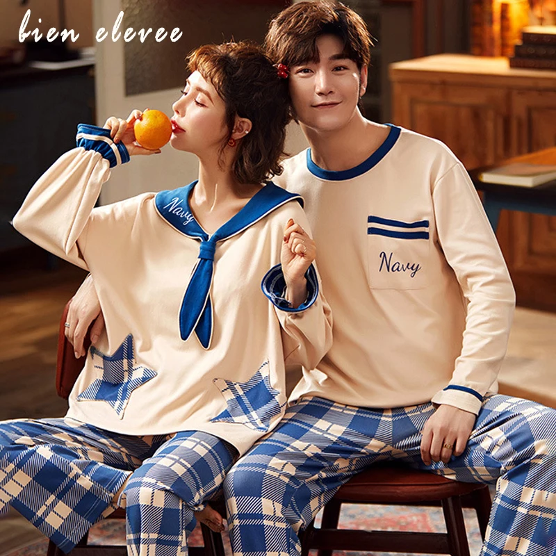 

Couple Pajamas Set Autumn Casual Sleepwear Nightwear Pyjamas Suit Cartoon Print Long Sleeved Pyjamas for Men Women Pijama Mujer