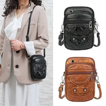 

Retro PU Leather Shoulder Bag Women Solid Color Purse Ladies Travel Phone Pouch Classic Elegant Crossbody Shoulder Bag