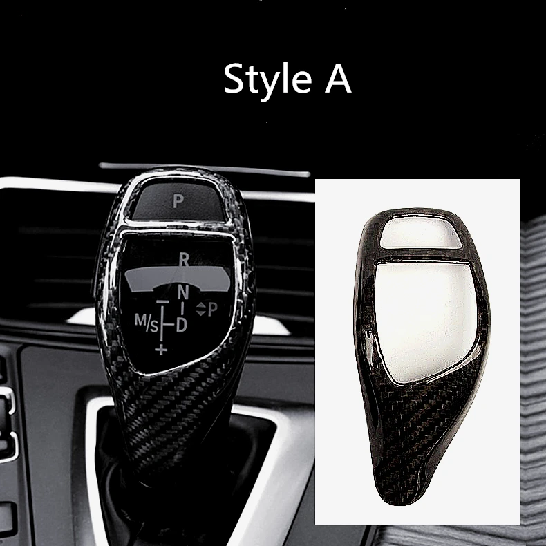 

For BMW 1 2 3 4 5 7 series X3 X4 X5 X6 Automatic speed gear shift knob head carbon fiber cover e81 e90 f20 f22 f30 f10 Styling