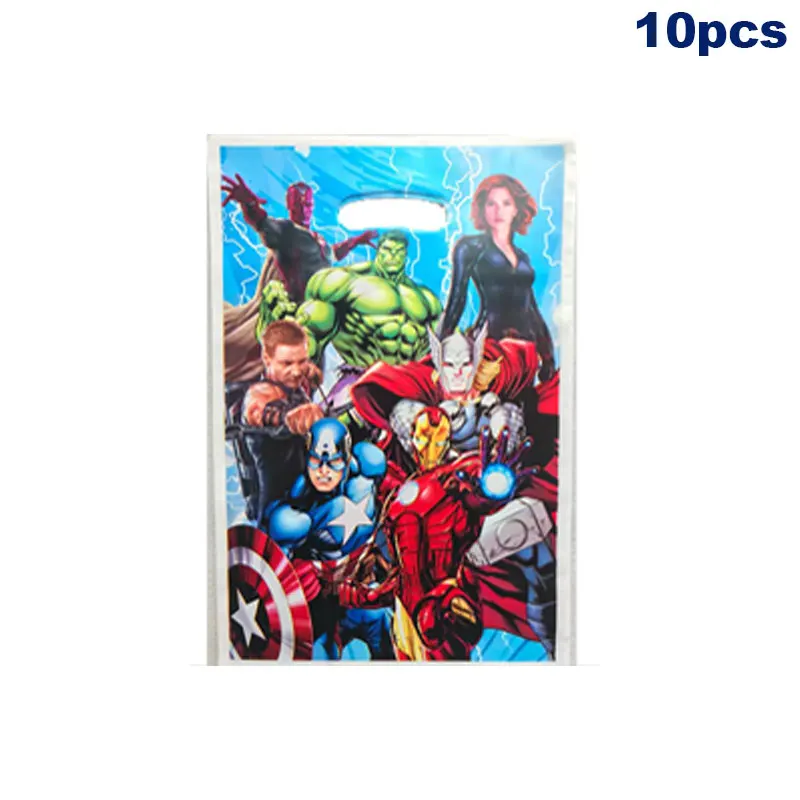 Disney Theme Cartoon Plastic Candy Gift Bag Party Bag kids Favor Party Decoration Cookies Storage Bag Shopping Gift Bag 6Pcs Set