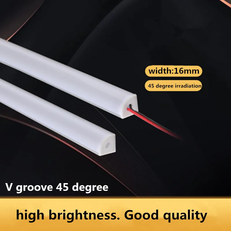12VDC 50cm/36LED 45 degree angle irradiation highlight LED cabinet light 7020 imported chip V type rigid bar | Лампы и освещение
