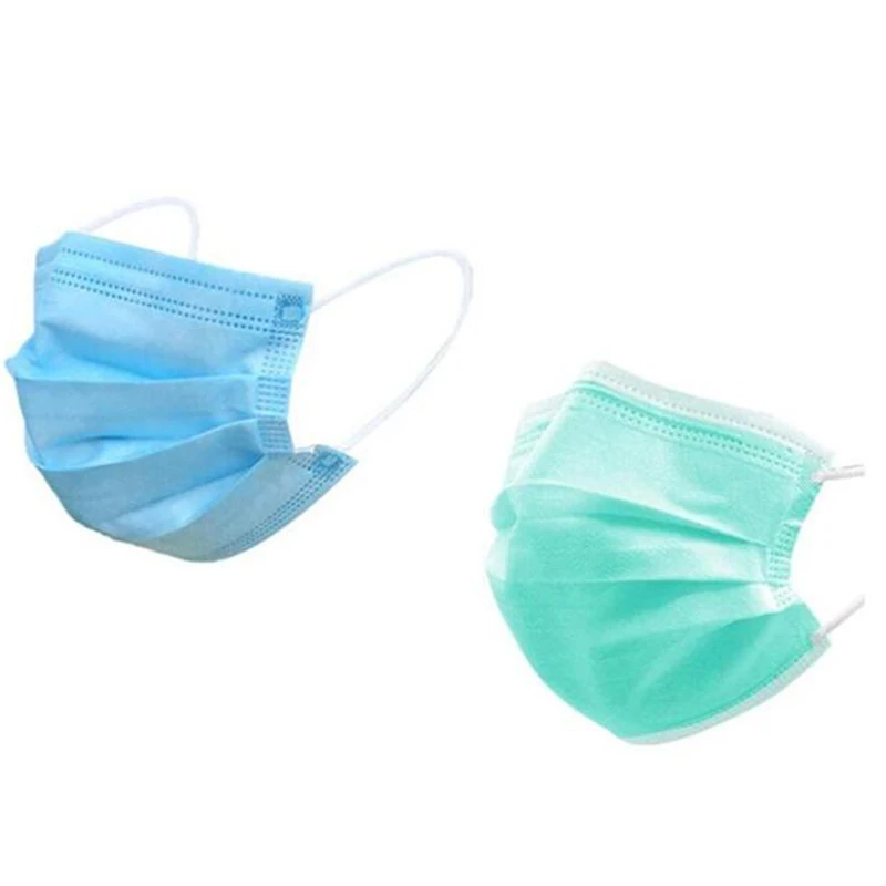 

50 Blue, 100 Green Children's One-Time Masks, Three-Layer Civilian Masks, General Protection, Disposable Daily Masks