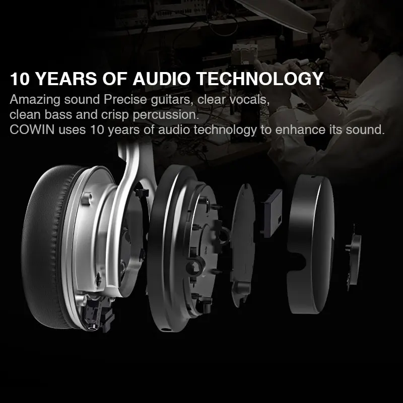 Cowin-fones de Ouvido Fone de Ouvido sem Fio Cancelamento de Ruídos Bluetooth e7 - Image 3