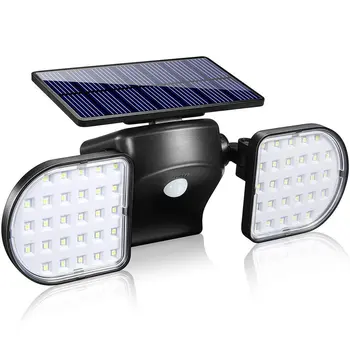 

Human Induction Landscape Street Light Courtyard outdoors Lighting wall Light Solar Square Double Head Spotlight