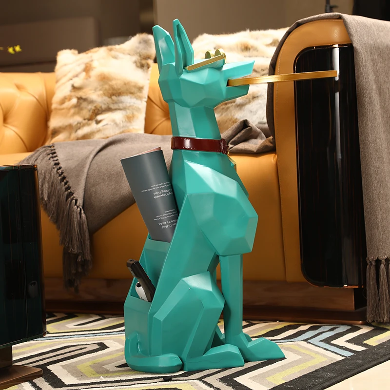 

New Home Decor Handmade Nordic Resin Dogs Tray Ornament Sculpture Craft Gift Home Decoration Accessories Statues And Sculptures