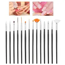 15 шт./компл. Pro нейл-арт рисования нажмите с силой так лак карандаш для макияжа кисти маникюрный инструмент для художественного оформления ногтей