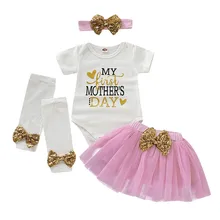 Г. Милый комбинезон для маленьких девочек на первое Рождество, детская юбка-пачка, наряды для новорожденных, детская одежда D20