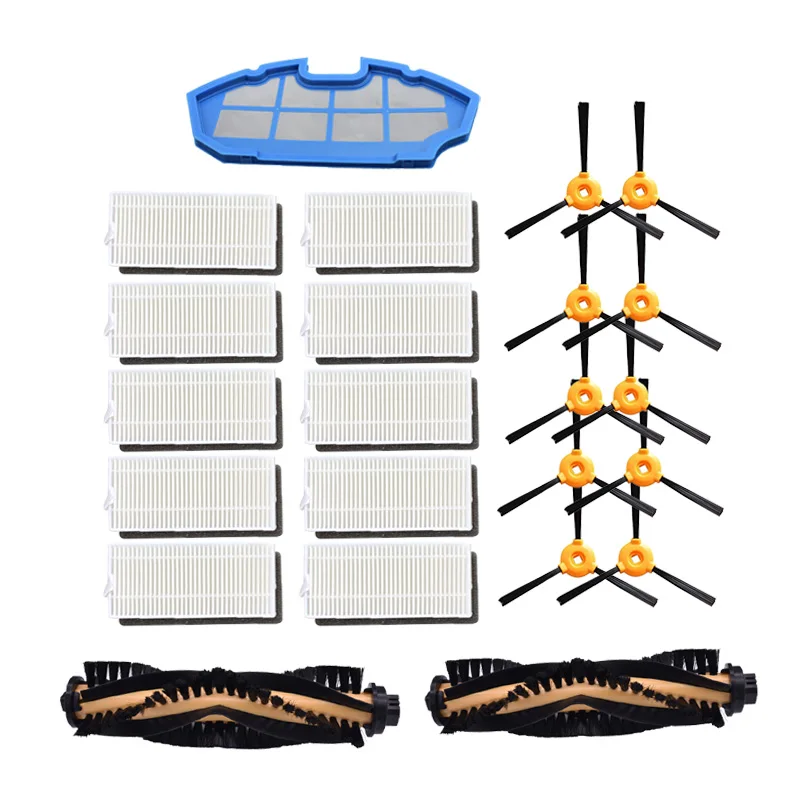 23-kit Hepa фильтр, боковая щетка, основной фильтр для ecovas Deebot N79S N79 Eufy RoboVac 11 11C для CONGA EXCELLENCE 990, крышка щетки - Цвет: 23-kit