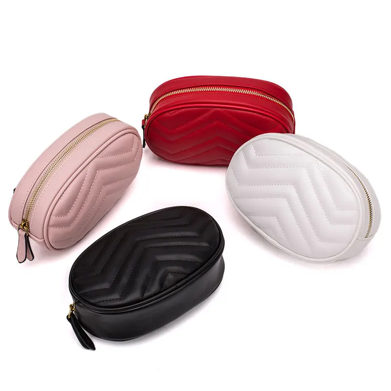 

1PCS New Oval Trend Women's Small Pockets Round Small Chest Bag