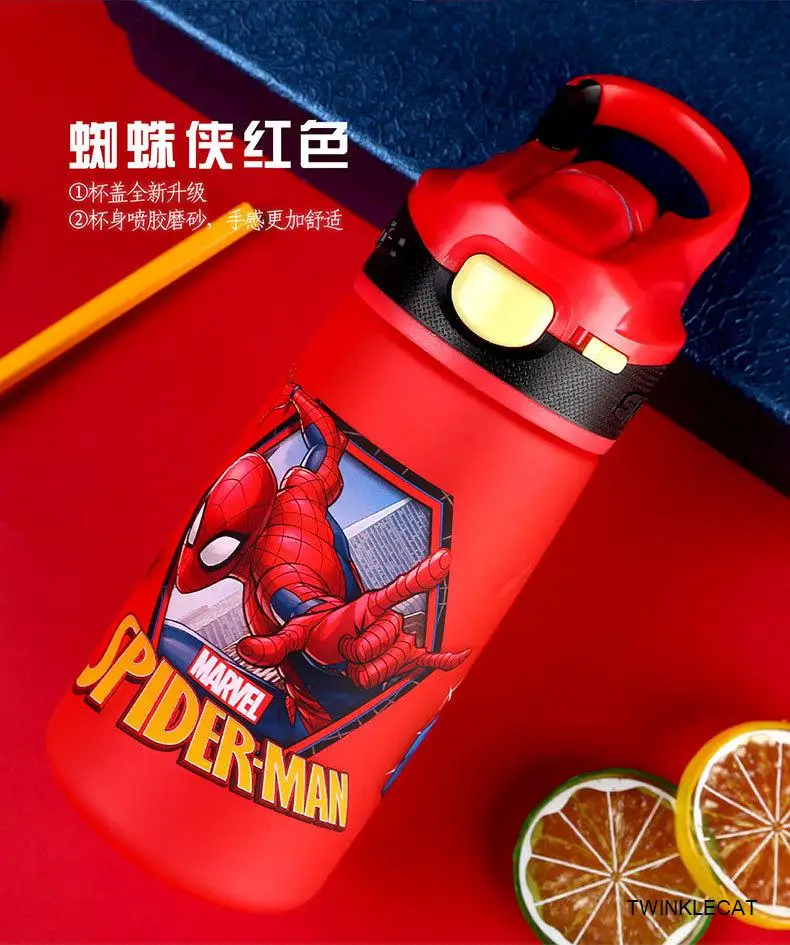 zhizhuxia 460 мл детские чашки с соломинкой пластиковые бутылки для питья портативная чашка для воды Marvel Tritan BPA бесплатно может висеть для школы - Цвет: zhizhuxia
