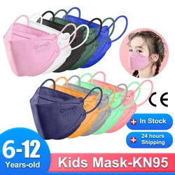 Fit 6-12 Old Children Mask FFP2 CE Mascarillas FPP2 Niños Child Fish Masks FP2 Approved KN95 Kids Face Maske FFP2mask 4 Layers