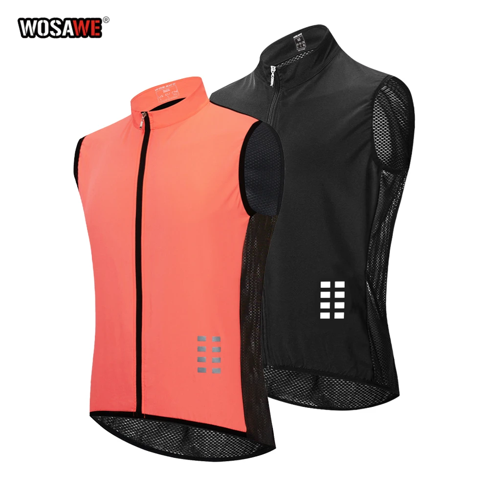

WOSAWE High Visibility Motorcycle Vest Mesh Breathable Night Running Riding Safety Vest Men Chopper Scooter Jackets Waistcoat