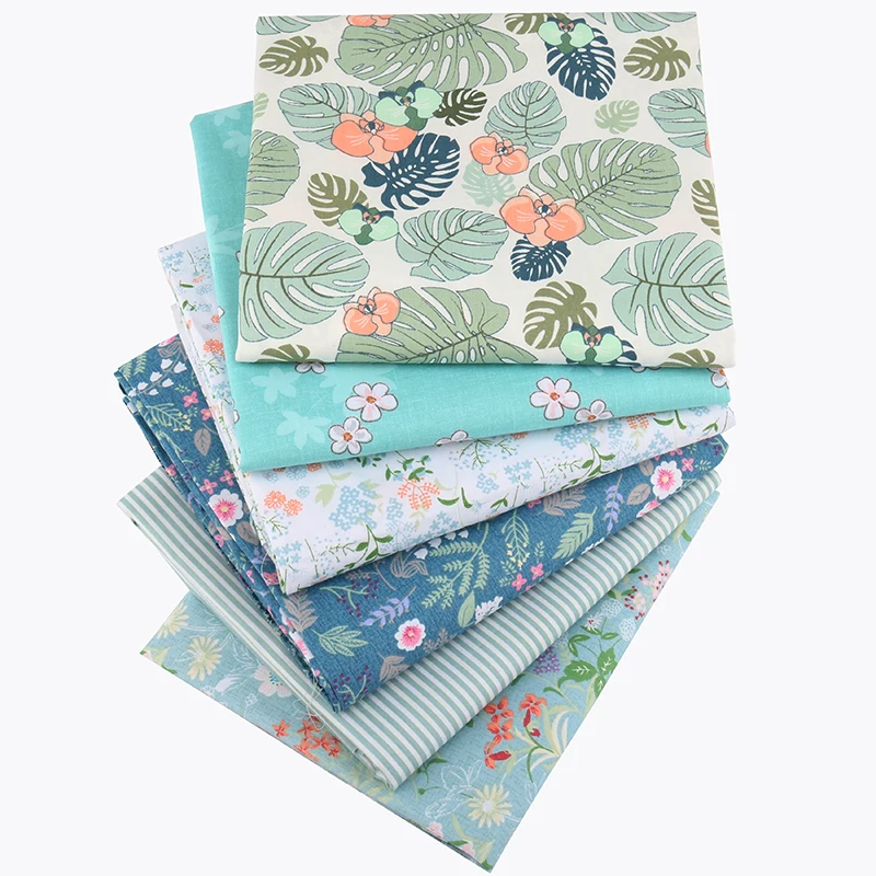 Nanchuang 6 шт./лот цветы саржевая хлопковая ткань DIY шитье квилтинг ребенок и ребенок жир четверти ткань для пэчворка Материал 40 см x 50 см
