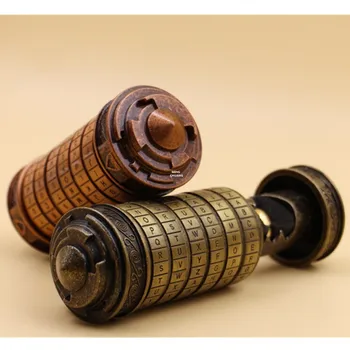 

6"Coded Lock Interlocked Luban Lock Puzzle Lock Creative Art Craft Holiday Gift Decoration Alloy Action Figure Toy BOX 15CM V878