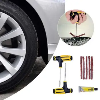

Car Tubeless Tire Tyre Drill Plug Rubber Strip Glue Puncture Repair Tools Kit